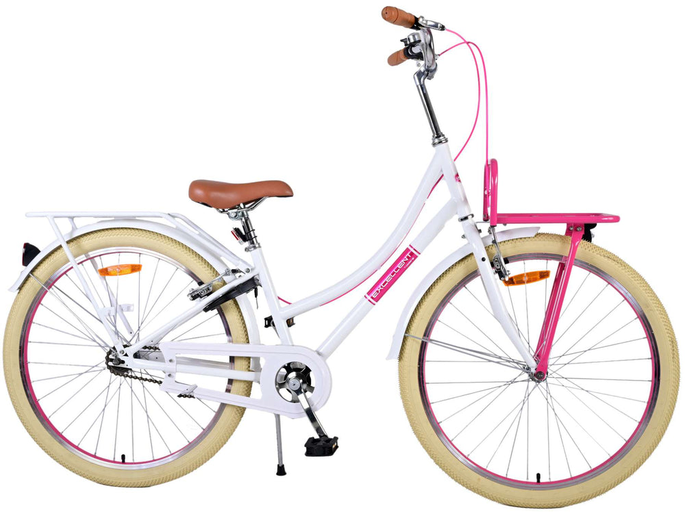 Volare Volare Children's Bike Girls 26 Zoll weiße zwei Handbremsen