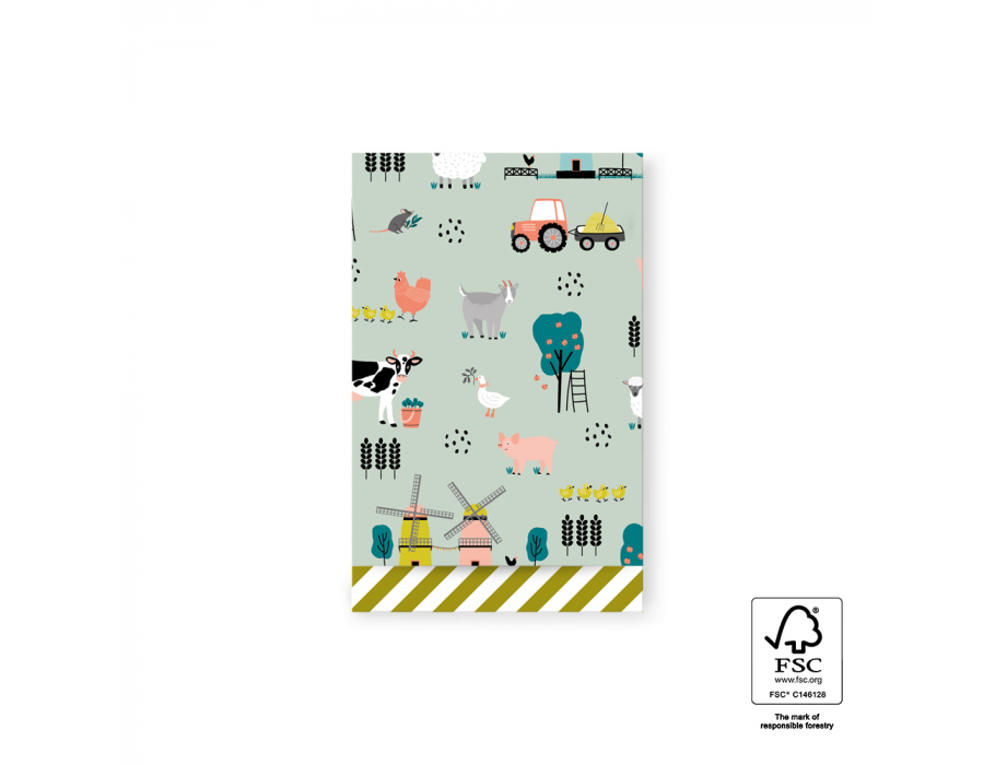 Haus der Produkte Geschenktüten Farm Green Stripes 12x19cm 200st