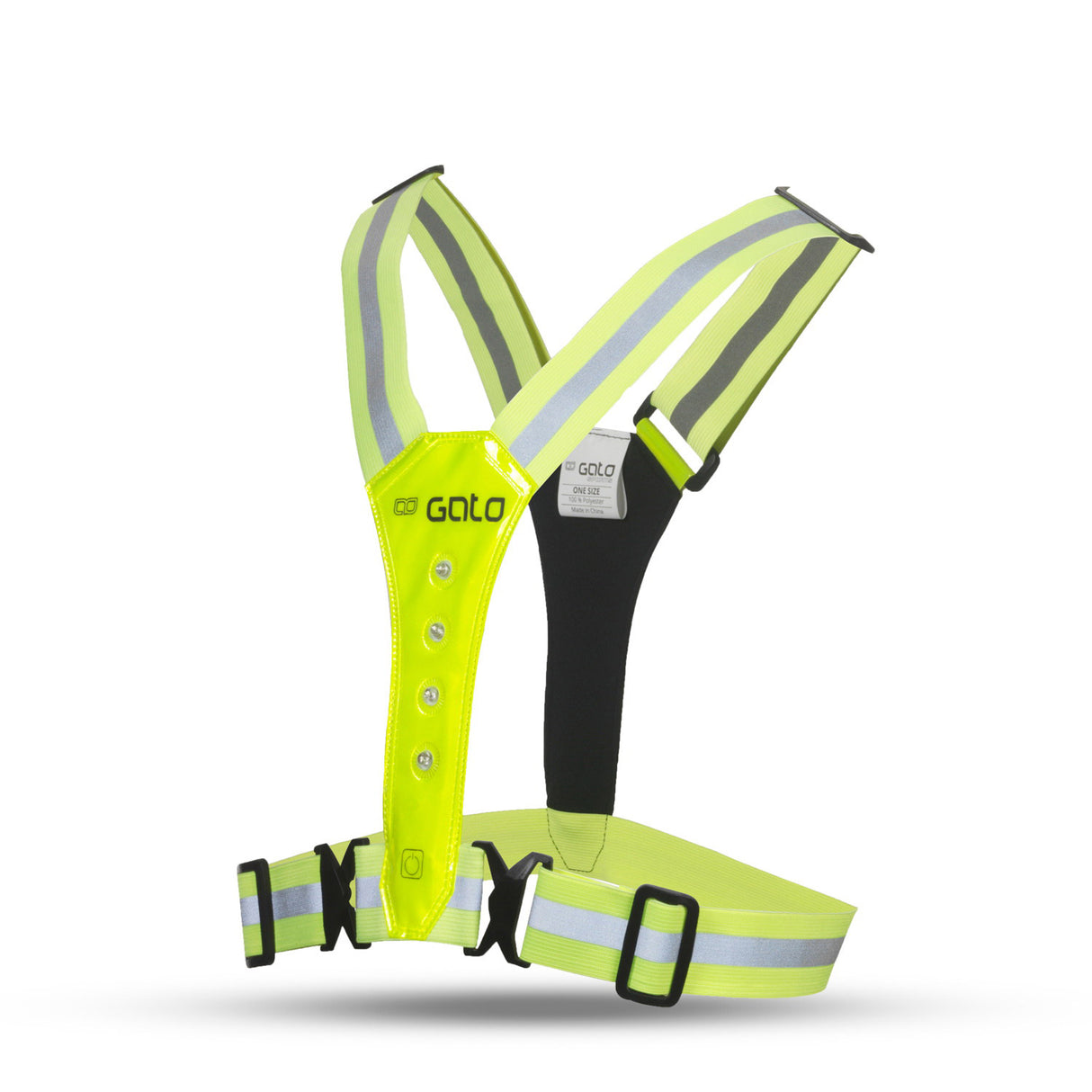 Gato Kids led safer vest neon yellow kids size