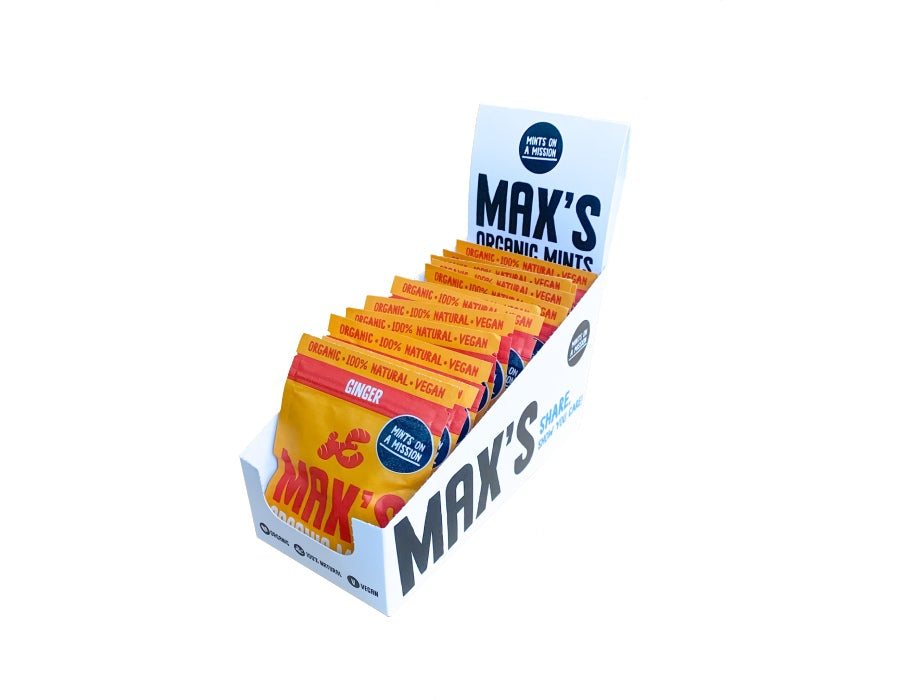 Max organische Minze Ingwer Mints zeigen 12 Stücke (17gr)