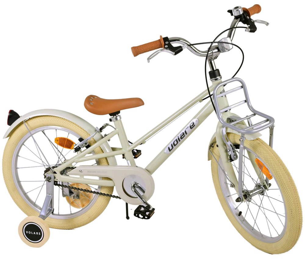 Volare Melody Children's Bicycle - Mädchen - 18 Zoll - Sand - Zwei Handbremsen