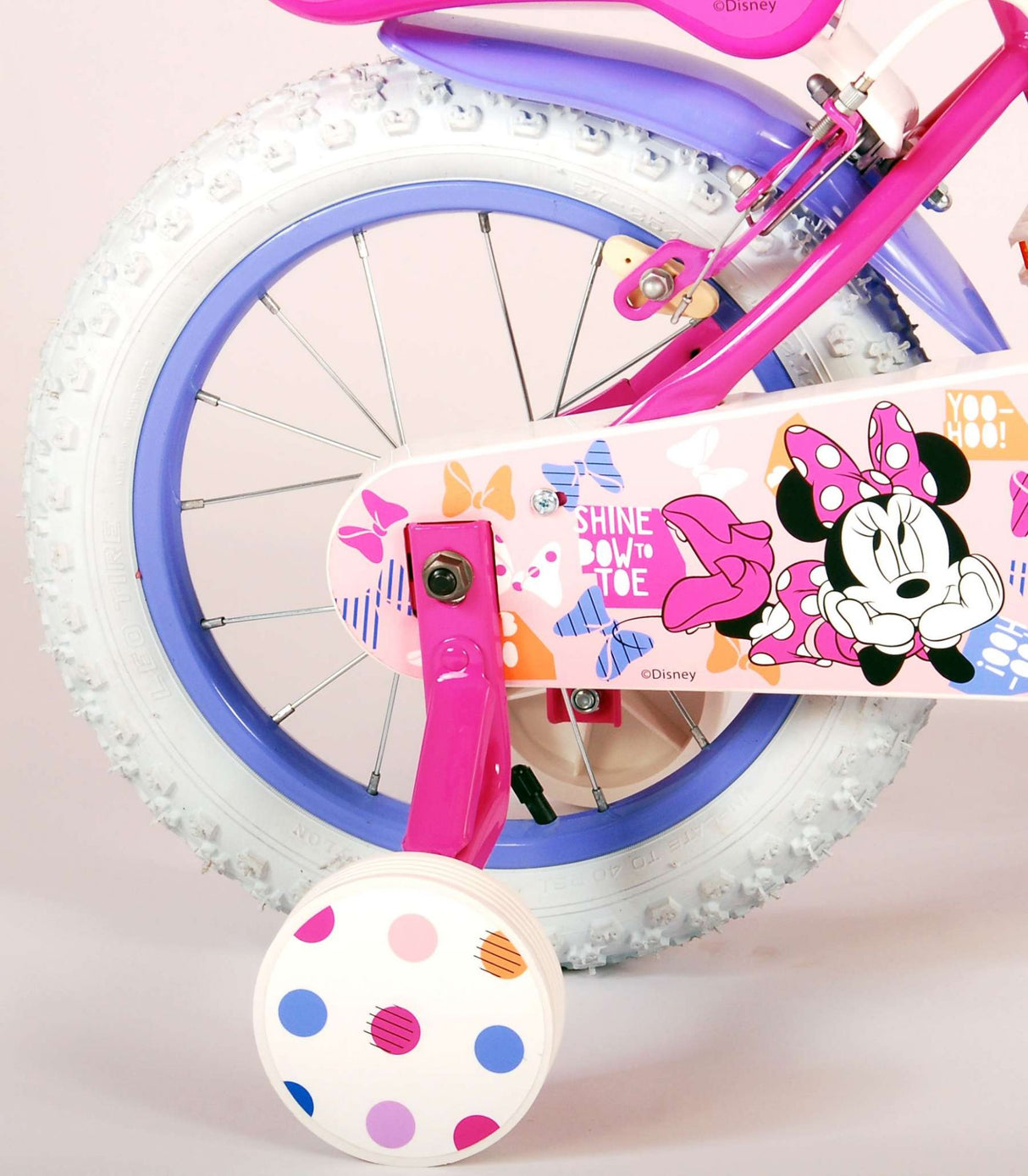 Disney Minnie süßest aller Zeiten! Kinderfahrradmädchen 14 Zoll rosa zwei Handbremsen