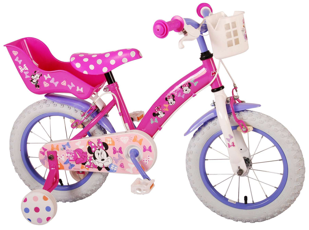 Disney Minnie süßest aller Zeiten! Kinderfahrradmädchen 14 Zoll rosa zwei Handbremsen