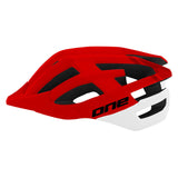 Een eng Helm MTB Racer s m (54-58) rout wäiss