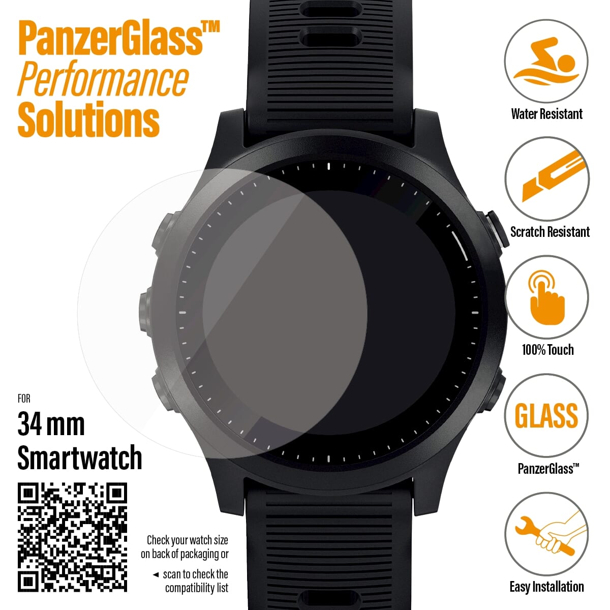 Panzerglass Smartwatch 34mm Screen Protector