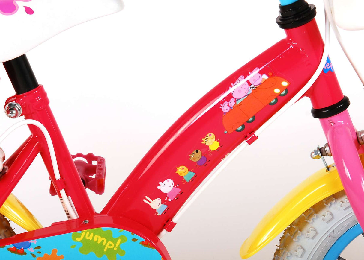 Peppa Pig Children's Bicycle - Mädchen - 12 Zoll - Pink - Zwei Handbremsen