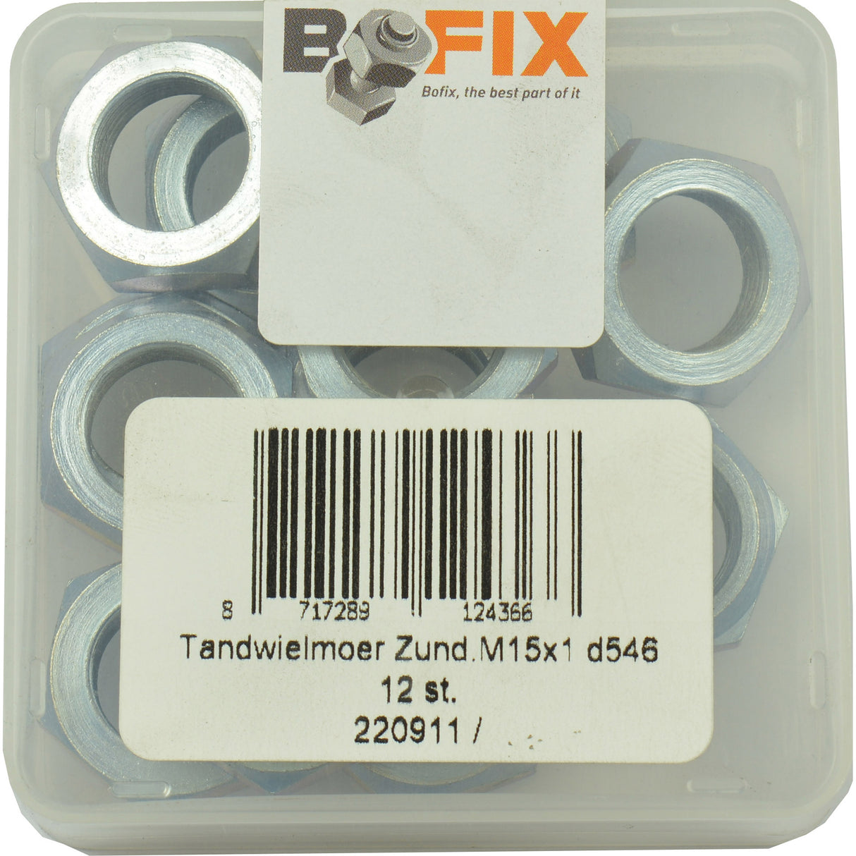 Bofix 220911 Tuerca de engranaje M15x1 SW22 7 mm P 12