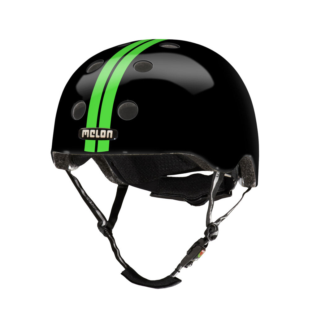 Vëlo Helm urban aktiv Black Green Gréisst 46-52 cm