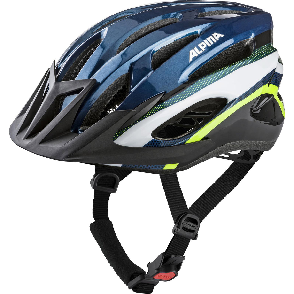 Olympic Sportswear Sports MTB Helm MTB17 58-61 Gloss Dark blue neon