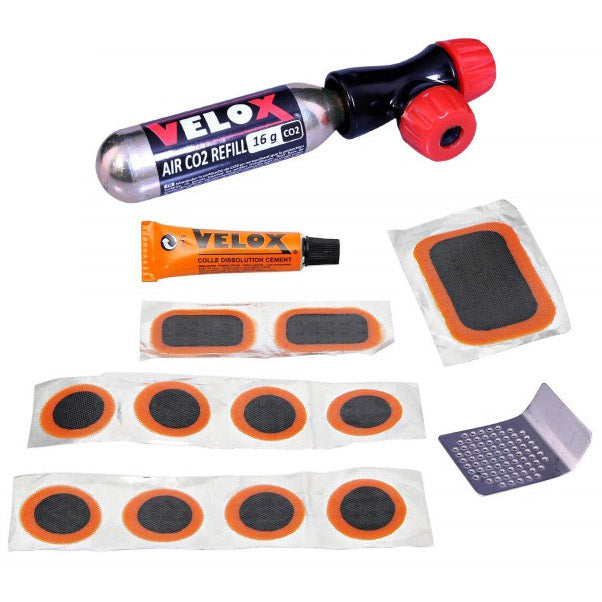 Kit di riparazione in velox con pattern CO2 16G e regolatore di pressione