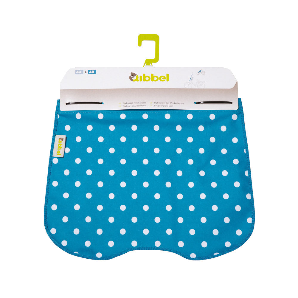 Qibbel Styling Set Windschutzscheibe Polka Dot Blau