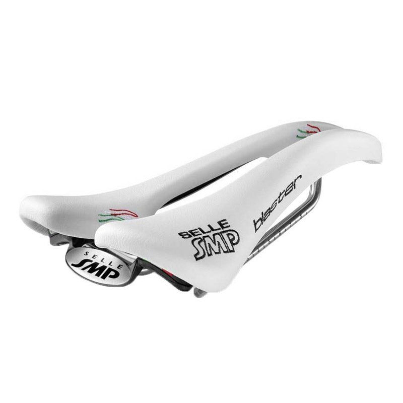 SELLE SMP Saddle Blaster White con binario in acciaio inossidabile