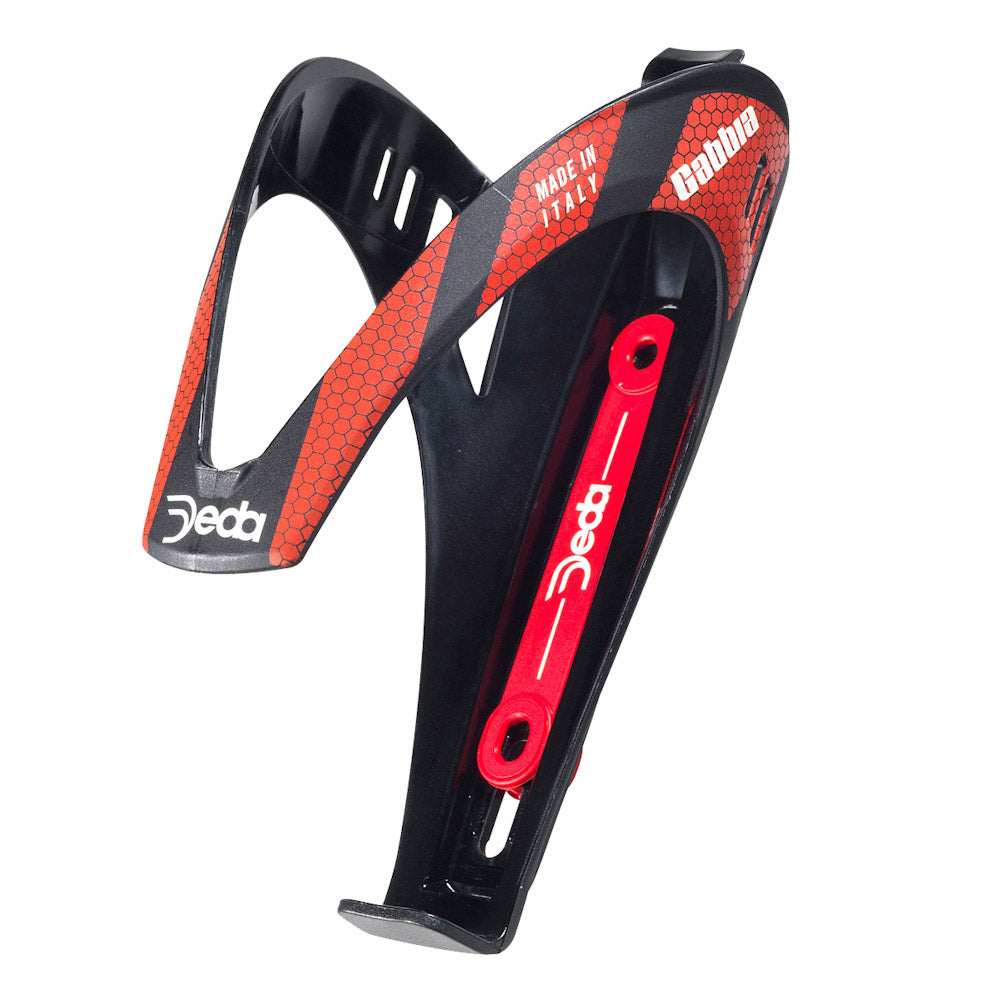 Deda Bidone Holder Gabbia Black z czerwonym drukiem