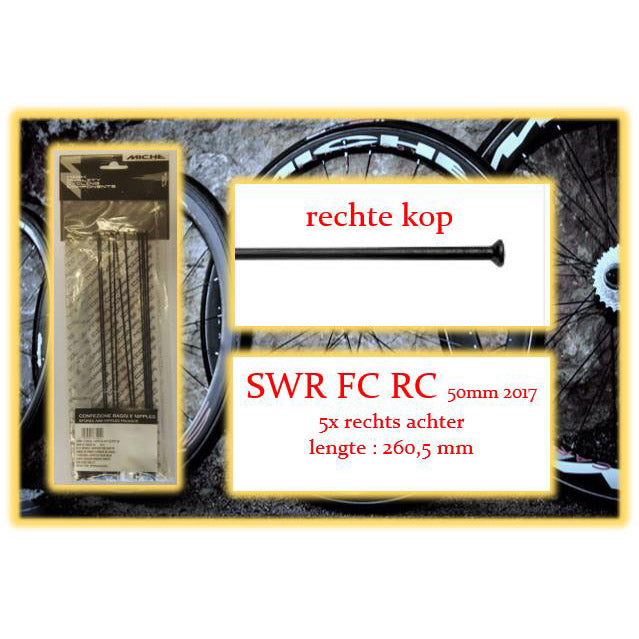 Miche Spaak+NIP. 5x RA SWR FC RC 50mm Wire Rim 2017