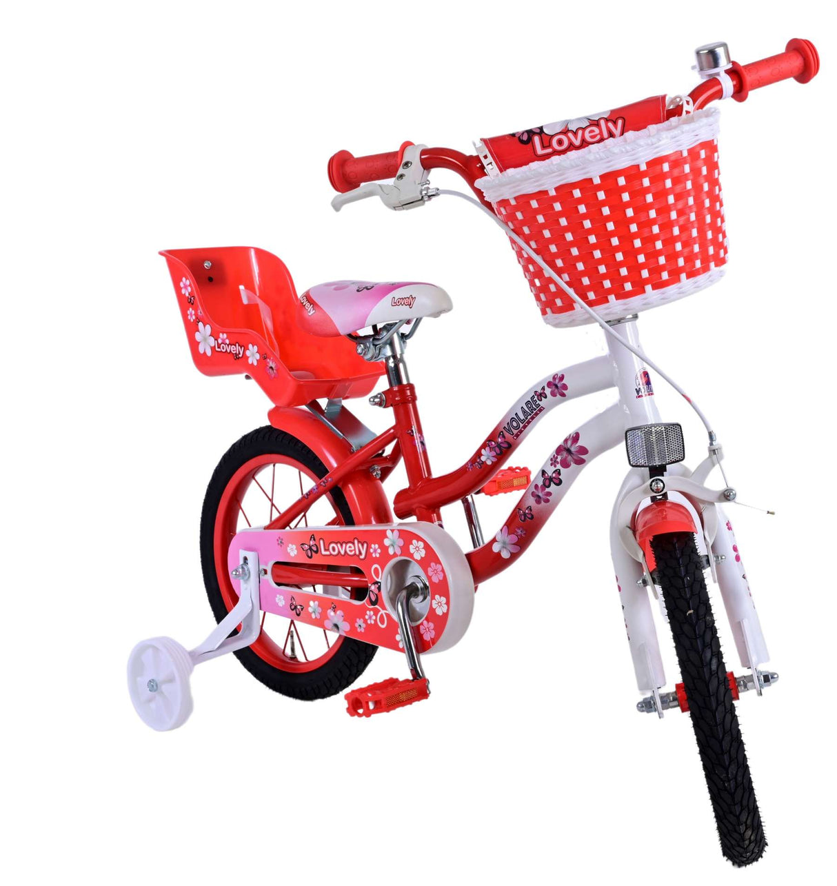 Volare schöne Kinderbike Girls 14 Zoll rotweiß