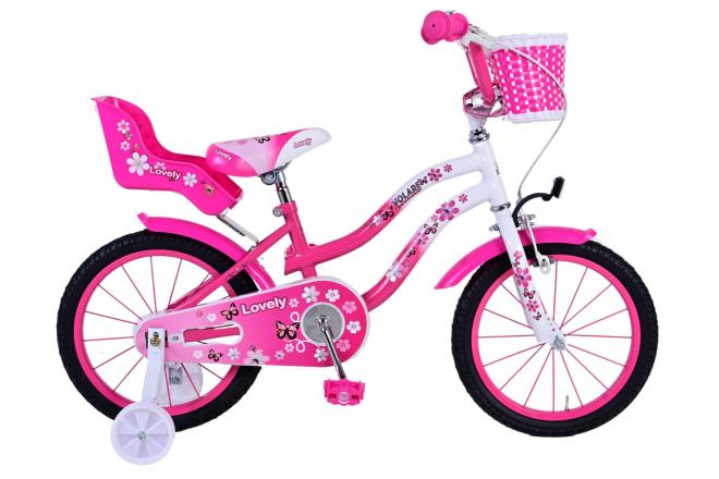 Volare schöne Kinderbike Girls 16 Zoll rosa Weiß