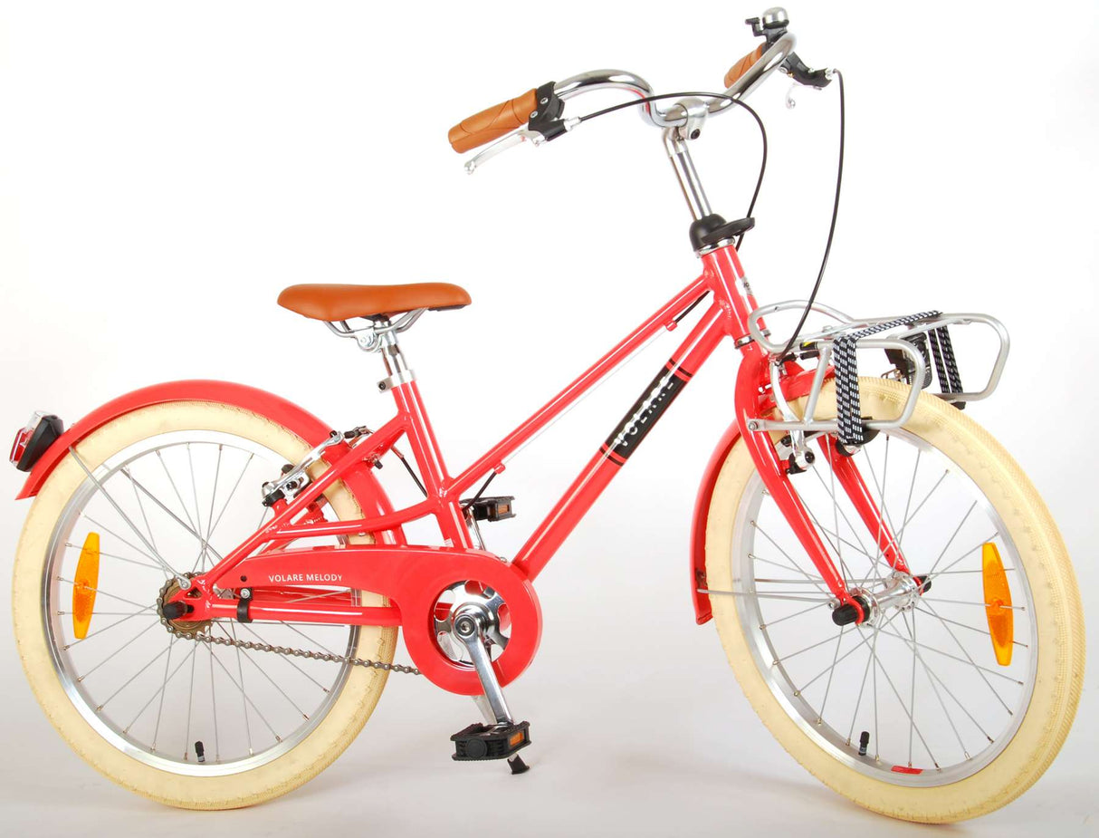 Volare Melody Children's Bike Girls 20 Zoll Korallenrot Zwei Handbremsen Prime Collection