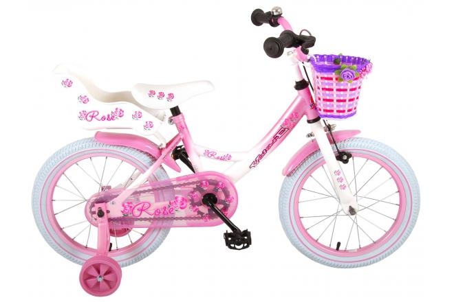 Volare Rose Children's Bicycle - Mädchen - 16 Zoll - Pink Weiß - 95% versammelte sich