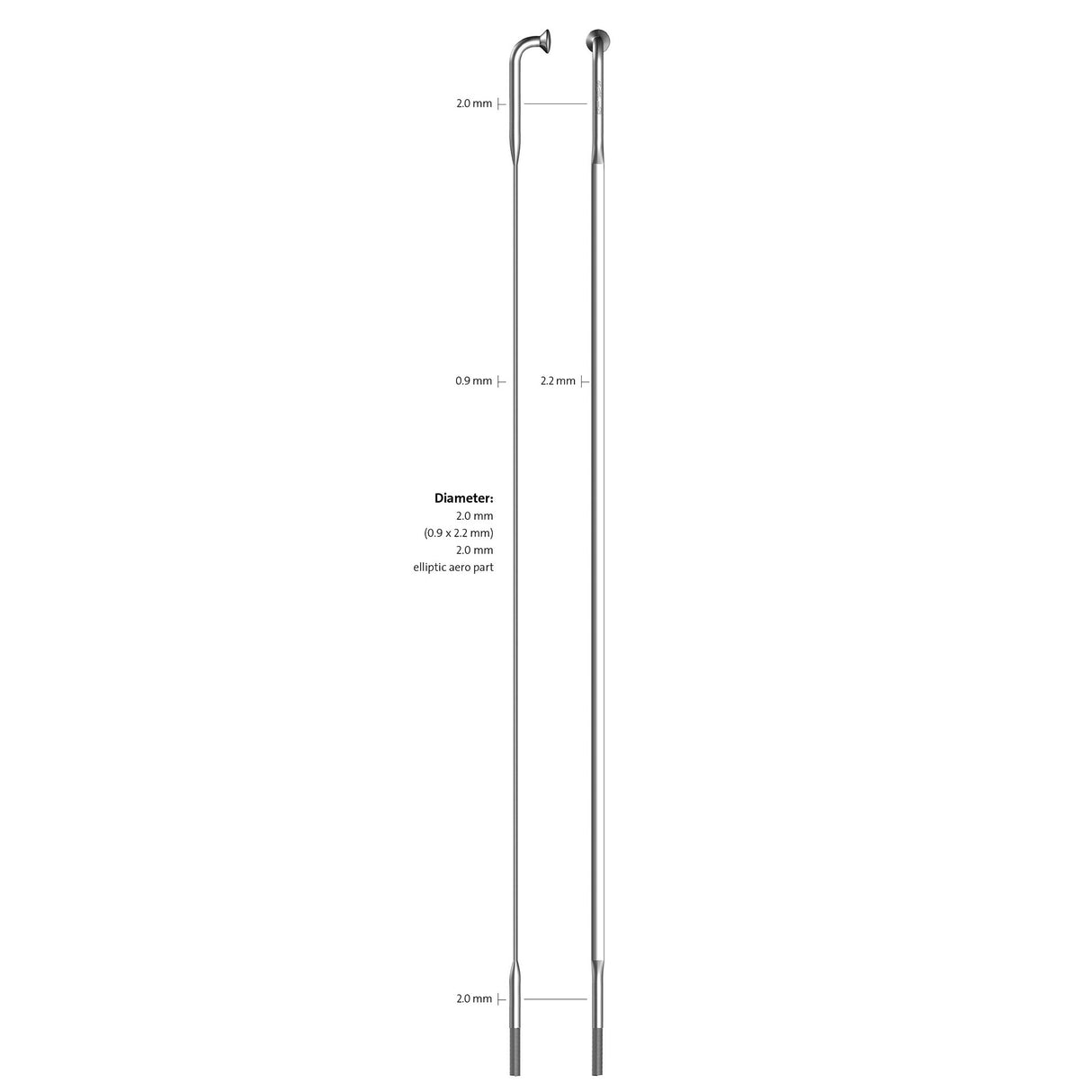 SAPIM SPAAK 14-250 CX RAY Flat Silver con capezzolo (20st)