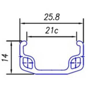 Rear wheel 26 21-559 Alu Remnaf