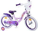 Wish Wish Kinderfiets Girls Girls da 16 pollici viola due freni a mano