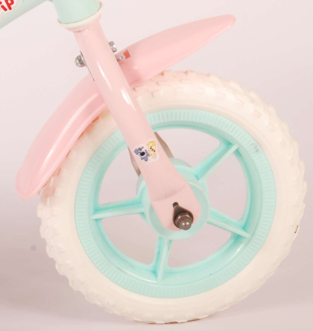 Woezel Pip Pip Children's Bike Girls 10 Zoll Minze Blau Pink Pink Pink