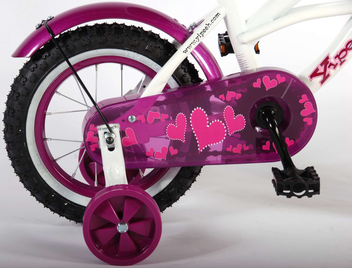 Volare Heart Cruiser Kinderbike - Mädchen - 12 Zoll - weißes Lila
