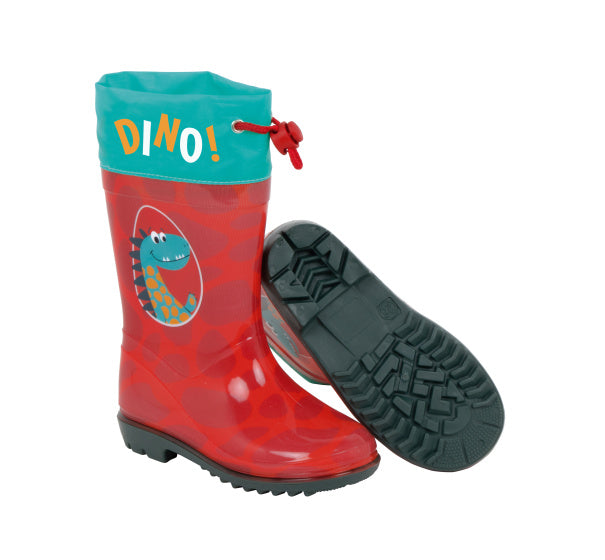 Arditex Regenstiefel Junior PVC Textil rotes türkisgröße 22