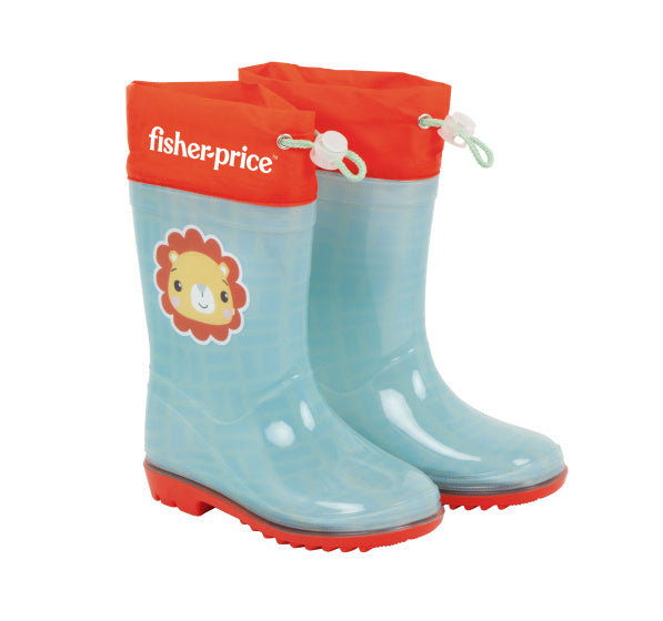 Arditex Regenstiefel Fisher-Price Junior PVC Textile hellblau rot Größe 26