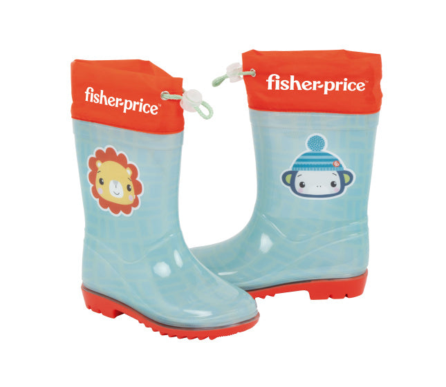 Arditex Regenstiefel Fisher-Price Junior PVC Textile hellblau rot Größe 26