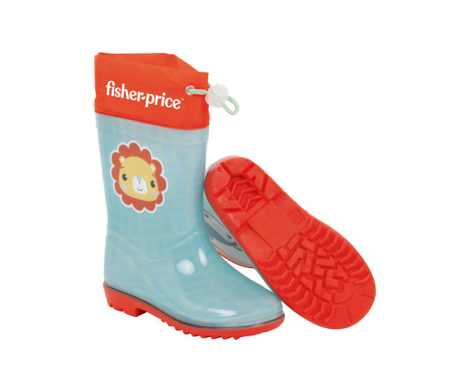 Arditex Regenstiefel Fisher-Price Junior PVC Textile hellblau rot Größe 24