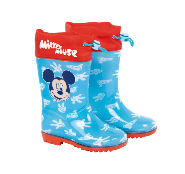 Arditex Regenstiefel Mickey heute Junior PVC Textile Hellblau Rot Größe 30