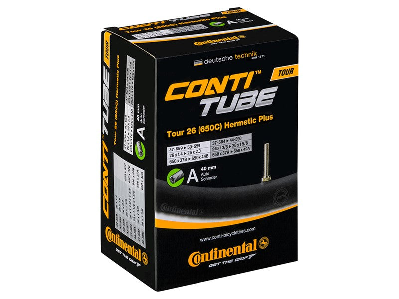 Continental Inner Tube AV 26 Hermetic Plus 37 50-559 Tour