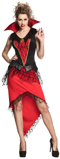 Boland Bloodthirsty Queen Kostüm Damen Rot Schwarz Größe 44 46 (l)