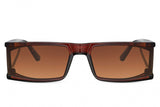 Sonnenbrille Damen Rechteck vollständig Omrand Katze.3 braun braun