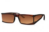 Sonnenbrille Damen Rechteck vollständig Omrand Katze.3 braun braun