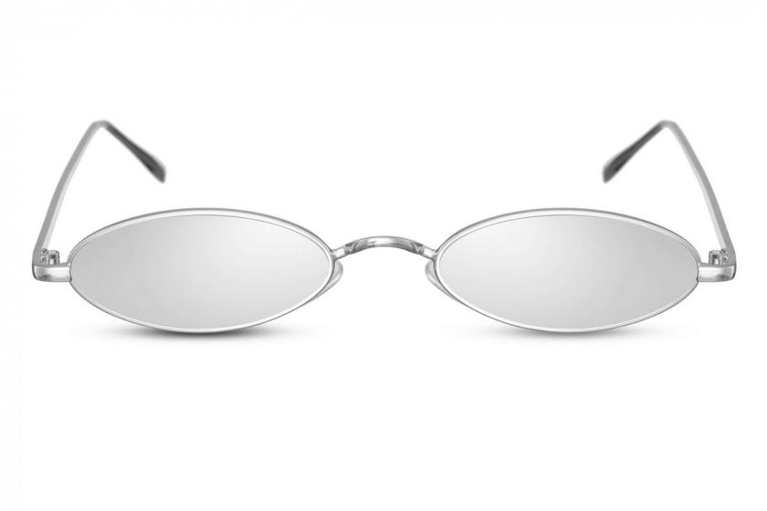 CWI Sonnenbrille Ladies Oval Randloos Katze. 3 Silber Silber