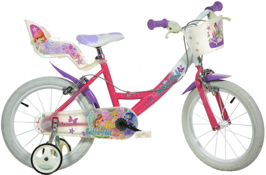 Dino Winx Club 16 Zoll 26 cm Mädchen V-Brems Pink Purple