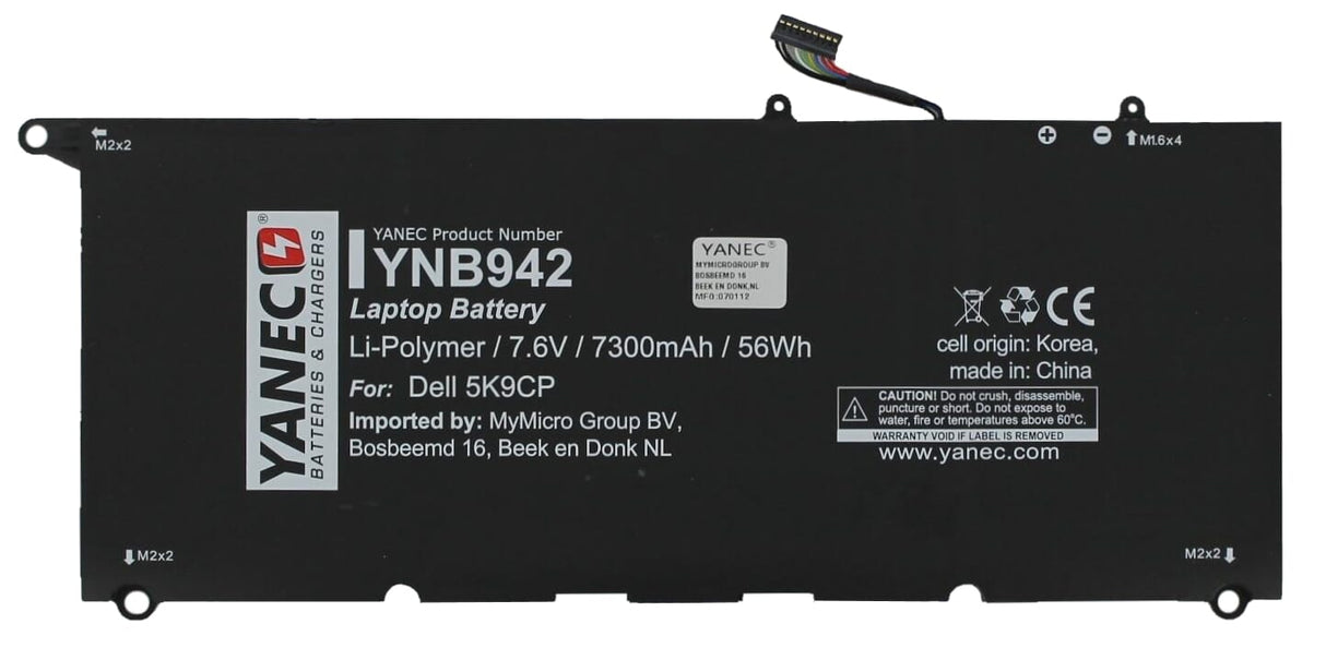 Yanec Laptop -Batterie 7300 mAh