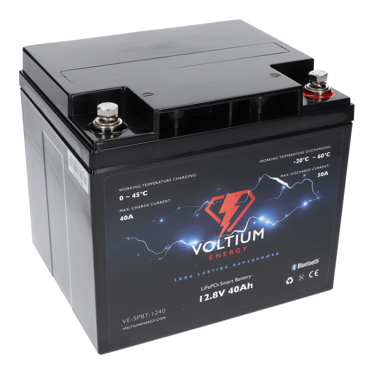 Voltium Energy LifePo4 Batteria 12,8 V 40AH Bluetooth