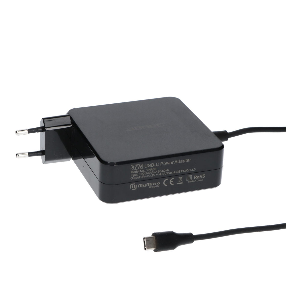 Yanec USB-C Wandlader 87W Schwarz