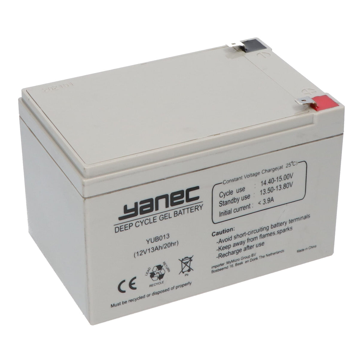 Yanec -Gel -Batterie 12V 13AH