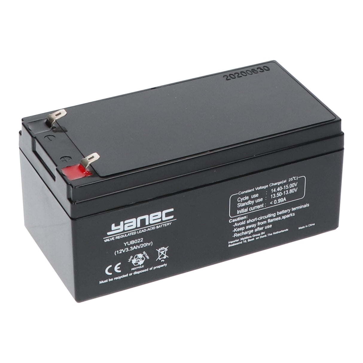 Batterie de plomb yanec 12V 3.3AH