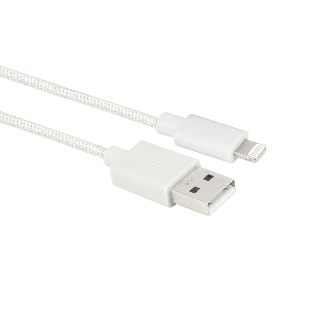 Act USB A To Lightning Load Data Cable 1m Nylon White