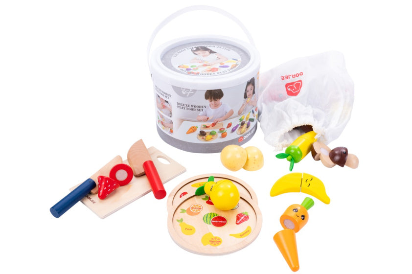 Dorjee Toy Snijset Holzfrucht und Gemüse