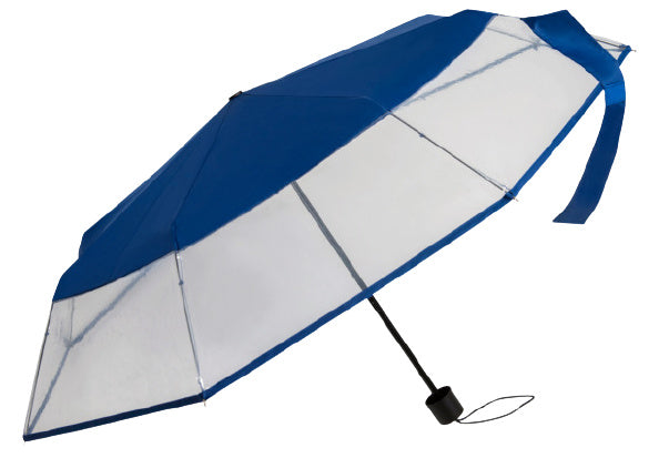 Falconetti Regenschirm 24 x 90 cm Stahl Polyesterblau Transparent