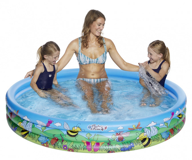 Glückliche Menschen aufblasbarer Pool 178 x 30 cm blau