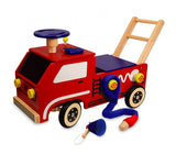 Ich bin Toy Loop Push Way Fire Department Junior Rotblau