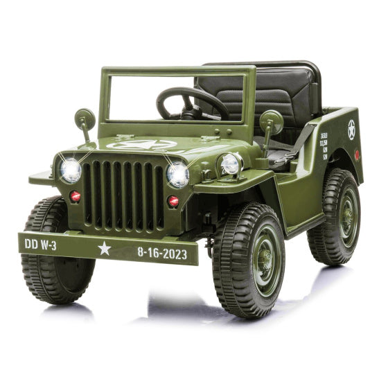 Jamara Willys MB Jeep 12V Batteriefahrzeug Armee Grün grün