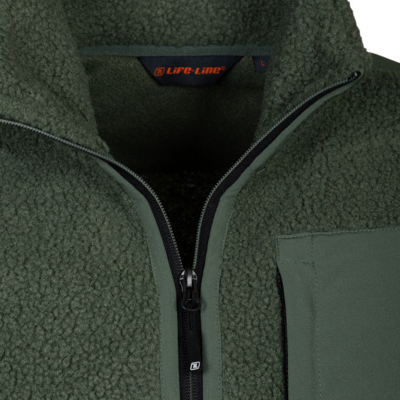 Lebenslinie Artic Sherpa Fleece Jack Männer Grün Größe l